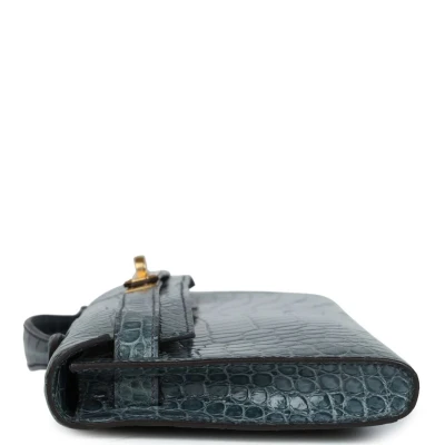 Hermes Kelly Cut Colvert Shiny Porosus Crocodile Gold Hardware Hermes Kelly Cut Colvert Shiny Porosus Crocodile Gold Hardware