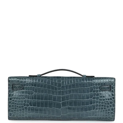 Hermes Kelly Cut Colvert Shiny Porosus Crocodile Gold Hardware Hermes Kelly Cut Colvert Shiny Porosus Crocodile Gold Hardware