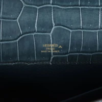 Hermes Kelly Cut Colvert Shiny Porosus Crocodile Gold Hardware Hermes Kelly Cut Colvert Shiny Porosus Crocodile Gold Hardware