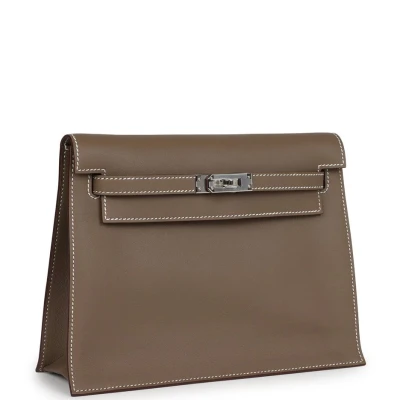 Hermes Kelly Danse Etoupe Swift Palladium Hardware Hermes Kelly Danse Etoupe Swift Palladium Hardware