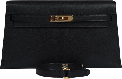 Hermes Kelly Elan Black Chevre Chamkila Gold Hardware Hermes Kelly Elan Black Chevre Chamkila Gold Hardware