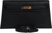 Hermes Kelly Elan Black Chevre Chamkila Gold Hardware Hermes Kelly Elan Black Chevre Chamkila Gold Hardware