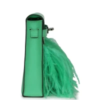 Hermes Kelly Elan Foile Vert Comics Chevre and Ostrich Feather Palladium Hardware Hermes Kelly Elan Foile Vert Comics Chevre and Ostrich Feather Palladium Hardware