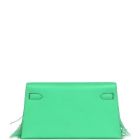 Hermes Kelly Elan Foile Vert Comics Chevre and Ostrich Feather Palladium Hardware Hermes Kelly Elan Foile Vert Comics Chevre and Ostrich Feather Palladium Hardware