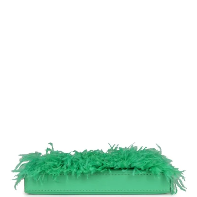 Hermes Kelly Elan Foile Vert Comics Chevre and Ostrich Feather Palladium Hardware Hermes Kelly Elan Foile Vert Comics Chevre and Ostrich Feather Palladium Hardware