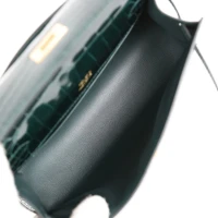Hermes Kelly Pochette Vert Cypress Shiny Alligator Gold Hardware Hermes Kelly Pochette Vert Cypress Shiny Alligator Gold Hardware