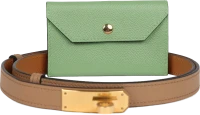 Hermes Kelly Pocket Belt 18 Vert Criquet/Chai/Bleu Frida Epsom Gold Hardware Hermes Kelly Pocket Belt 18 Vert Criquet/Chai/Bleu Frida Epsom Gold Hardware