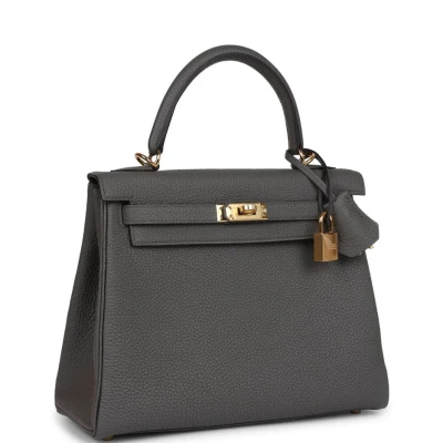 Hermes Kelly Retourne 25 Etain Togo Gold Hardware Hermes Kelly Retourne 25 Etain Togo Gold Hardware