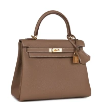 Hermes Kelly Retourne 25 Etoupe Togo Gold Hardware Hermes Kelly Retourne 25 Etoupe Togo Gold Hardware