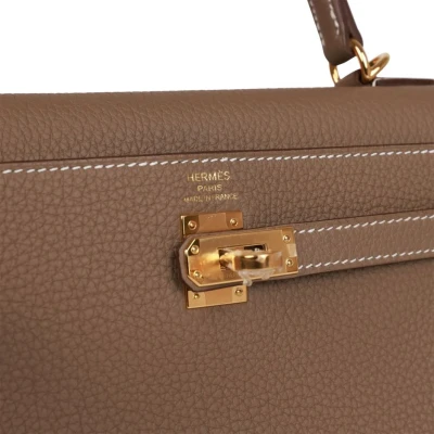 Hermes Kelly Retourne 25 Etoupe Togo Gold Hardware Hermes Kelly Retourne 25 Etoupe Togo Gold Hardware