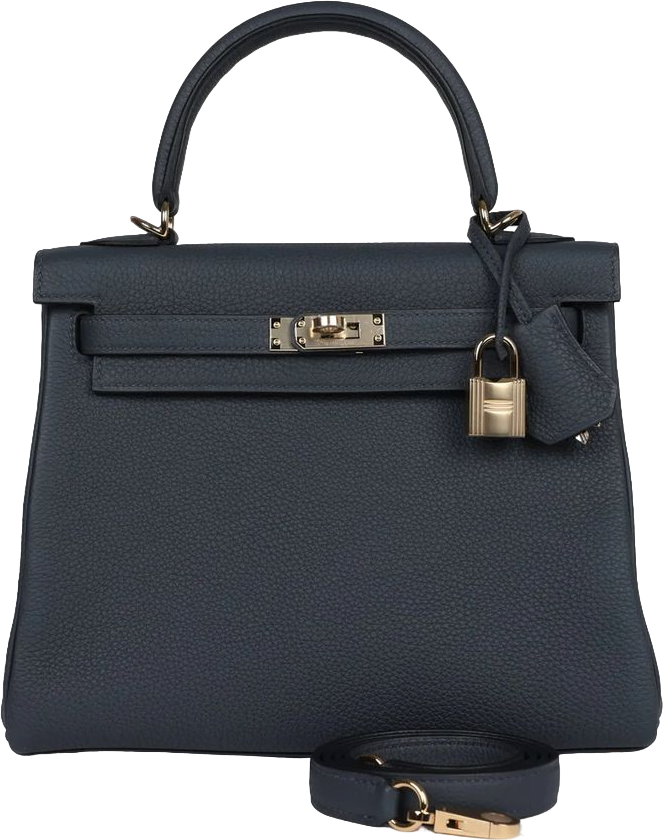 Hermes Kelly Retourne 25 Gris Misty Togo Permabrass Hardware