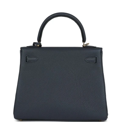 Hermes Kelly Retourne 25 Gris Misty Togo Permabrass Hardware