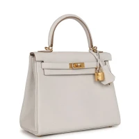 Hermes Kelly Retourne 25 Gris Pale Togo Gold Hardware Hermes Kelly Retourne 25 Gris Pale Togo Gold Hardware