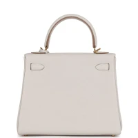 Hermes Kelly Retourne 25 Gris Pale Togo Gold Hardware Hermes Kelly Retourne 25 Gris Pale Togo Gold Hardware