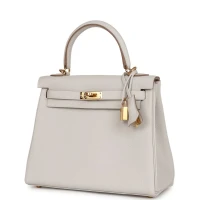 Hermes Kelly Retourne 25 Gris Pale Togo Gold Hardware Hermes Kelly Retourne 25 Gris Pale Togo Gold Hardware