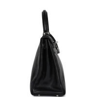 Hermes Kelly Retourne 28 Black Evergrain Palladium Hardware Hermes Kelly Retourne 28 Black Evergrain Palladium Hardware