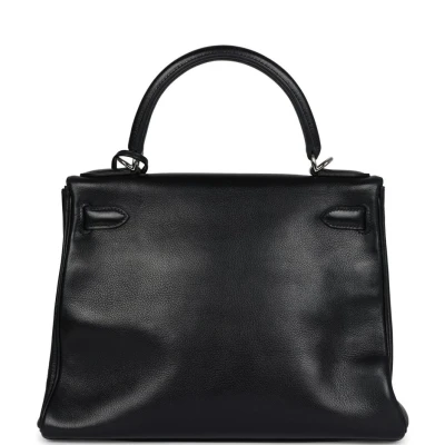 Hermes Kelly Retourne 28 Black Evergrain Palladium Hardware Hermes Kelly Retourne 28 Black Evergrain Palladium Hardware