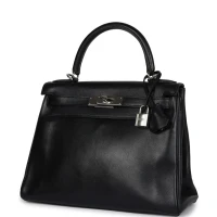 Hermes Kelly Retourne 28 Black Evergrain Palladium Hardware Hermes Kelly Retourne 28 Black Evergrain Palladium Hardware