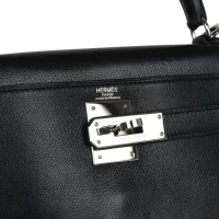 Hermes Kelly Retourne 28 Black Evergrain Palladium Hardware Hermes Kelly Retourne 28 Black Evergrain Palladium Hardware