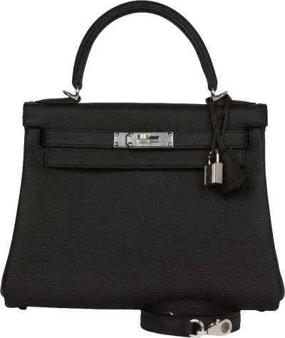 Hermes Kelly Retourne 28 Black Togo Palladium Hardware Hermes Kelly Retourne 28 Black Togo Palladium Hardware