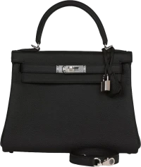 Hermes Kelly Retourne 28 Black Togo Palladium Hardware Hermes Kelly Retourne 28 Black Togo Palladium Hardware