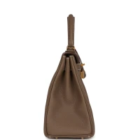 Hermes Kelly Retourne 28 Etoupe Togo Gold Hardware