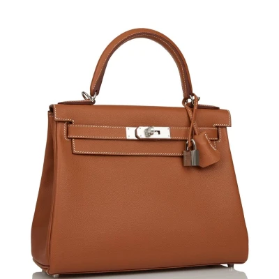 Hermes Kelly Retourne 28 Gold Evercolor Palladium Hardware Hermes Kelly Retourne 28 Gold Evercolor Palladium Hardware
