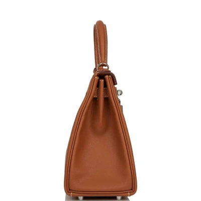 Hermes Kelly Retourne 28 Gold Evercolor Palladium Hardware Hermes Kelly Retourne 28 Gold Evercolor Palladium Hardware