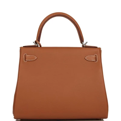 Hermes Kelly Retourne 28 Gold Evercolor Palladium Hardware Hermes Kelly Retourne 28 Gold Evercolor Palladium Hardware