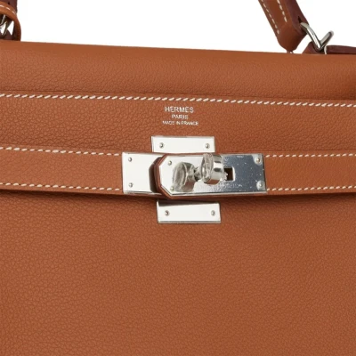 Hermes Kelly Retourne 28 Gold Evercolor Palladium Hardware Hermes Kelly Retourne 28 Gold Evercolor Palladium Hardware