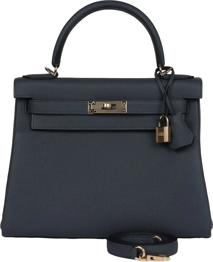 Hermes Kelly Retourne 28 Gris Misty Togo Permabrass Hardware