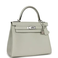 Hermes Kelly Retourne 28 Gris Neve Togo Palladium Hardware Hermes Kelly Retourne 28 Gris Neve Togo Palladium Hardware
