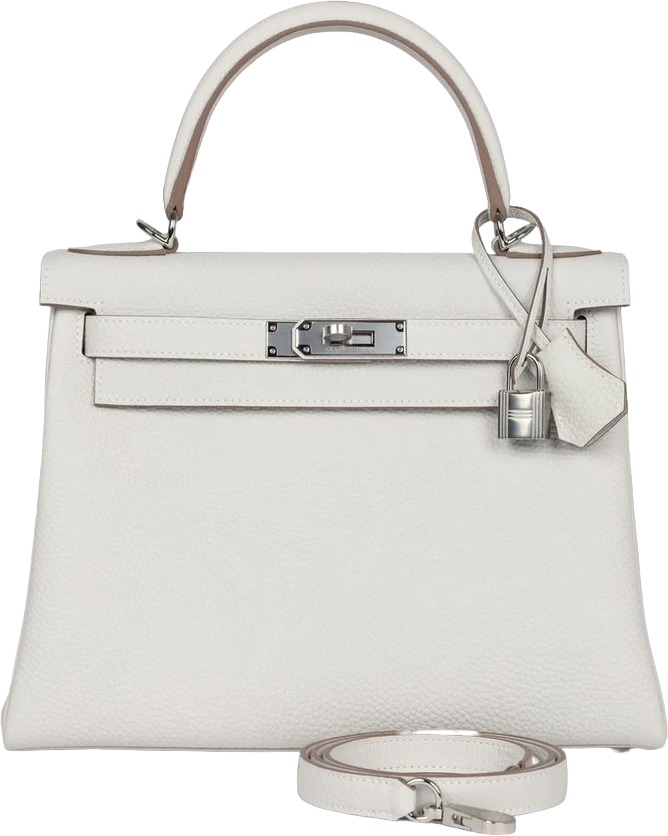 Hermes Kelly Retourne 28 Gris Pale Togo Palladium Hardware