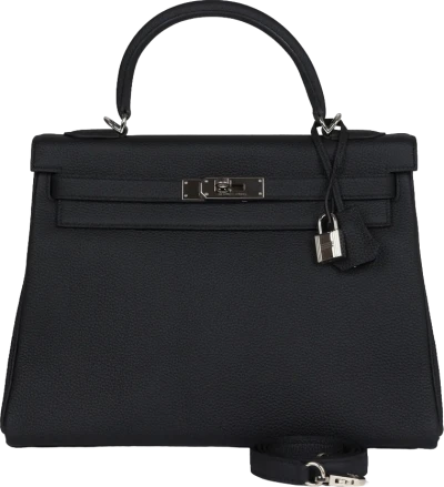 Hermes Kelly Retourne 32 Black Togo Palladium Hardware Hermes Kelly Retourne 32 Black Togo Palladium Hardware