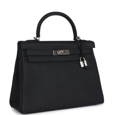 Hermes Kelly Retourne 32 Black Togo Palladium Hardware Hermes Kelly Retourne 32 Black Togo Palladium Hardware