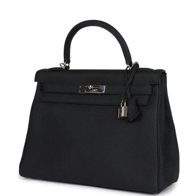 Hermes Kelly Retourne 32 Black Togo Palladium Hardware Hermes Kelly Retourne 32 Black Togo Palladium Hardware
