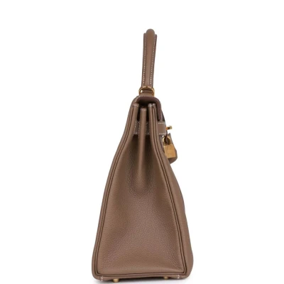 Hermes Kelly Retourne 32 Etoupe Togo Gold Hardware
