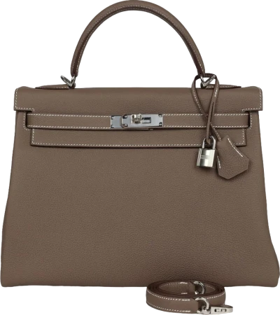 Hermes Kelly Retourne 32 Etoupe Togo Palladium Hardware Hermes Kelly Retourne 32 Etoupe Togo Palladium Hardware
