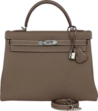 Hermes Kelly Retourne 32 Etoupe Togo Palladium Hardware Hermes Kelly Retourne 32 Etoupe Togo Palladium Hardware