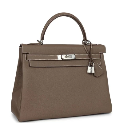 Hermes Kelly Retourne 32 Etoupe Togo Palladium Hardware Hermes Kelly Retourne 32 Etoupe Togo Palladium Hardware