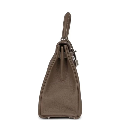 Hermes Kelly Retourne 32 Etoupe Togo Palladium Hardware Hermes Kelly Retourne 32 Etoupe Togo Palladium Hardware