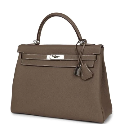 Hermes Kelly Retourne 32 Etoupe Togo Palladium Hardware Hermes Kelly Retourne 32 Etoupe Togo Palladium Hardware