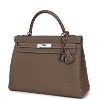 Hermes Kelly Retourne 32 Etoupe Togo Palladium Hardware Hermes Kelly Retourne 32 Etoupe Togo Palladium Hardware
