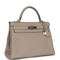 Hermes Kelly Retourne 32 Gris Tourterelle Togo Palladium Hardware Hermes Kelly Retourne 32 Gris Tourterelle Togo Palladium Hardware