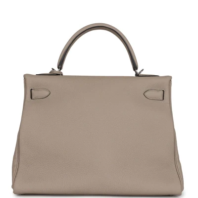 Hermes Kelly Retourne 32 Gris Tourterelle Togo Palladium Hardware Hermes Kelly Retourne 32 Gris Tourterelle Togo Palladium Hardware