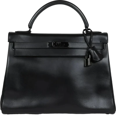 Hermes Kelly Retourne 32 SO Black Box Black Hardware Hermes Kelly Retourne 32 SO Black Box Black Hardware