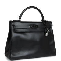 Hermes Kelly Retourne 32 SO Black Box Black Hardware Hermes Kelly Retourne 32 SO Black Box Black Hardware
