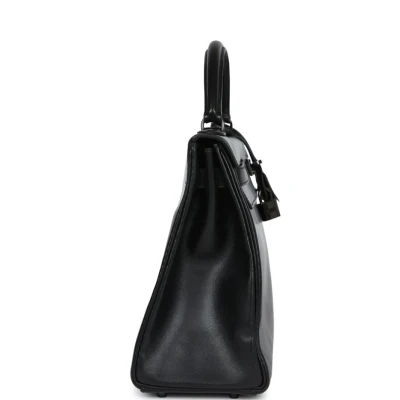 Hermes Kelly Retourne 32 SO Black Box Black Hardware Hermes Kelly Retourne 32 SO Black Box Black Hardware