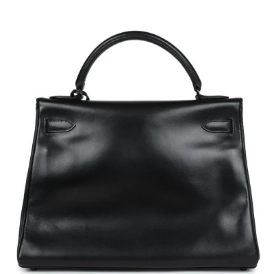 Hermes Kelly Retourne 32 SO Black Box Black Hardware Hermes Kelly Retourne 32 SO Black Box Black Hardware