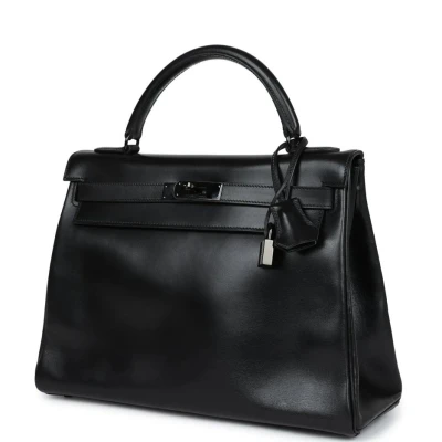 Hermes Kelly Retourne 32 SO Black Box Black Hardware Hermes Kelly Retourne 32 SO Black Box Black Hardware